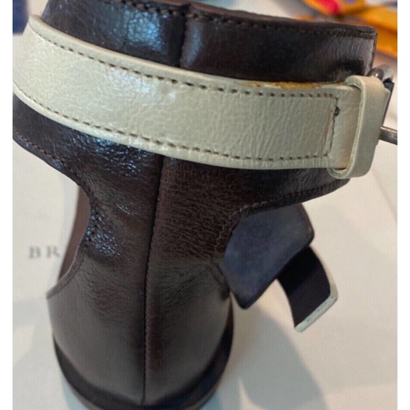 Brunello Cucinelli ankle sandal Designer Leather sz 38/8 Italy Brown $1080 Saks - Picture 6 of 9